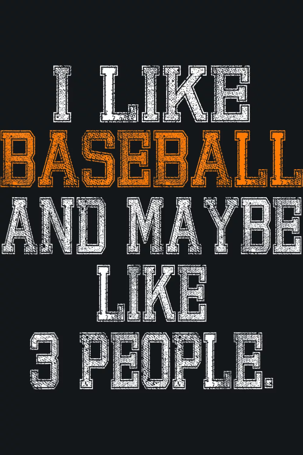 Text only baseball quote that keeps the joke simple and easy to read for introvert style.