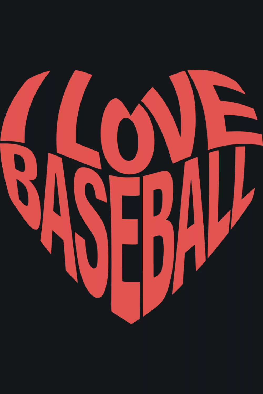 41+ Love Baseball Heart Shirt Design Ideas for Game Day and Valentines Day 70 I love baseball bold typography with heart theme for fans who prefer strong text.