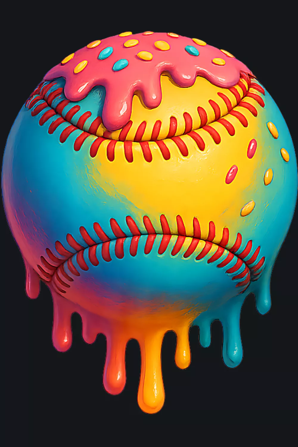 Premium glow drip ball with orange base