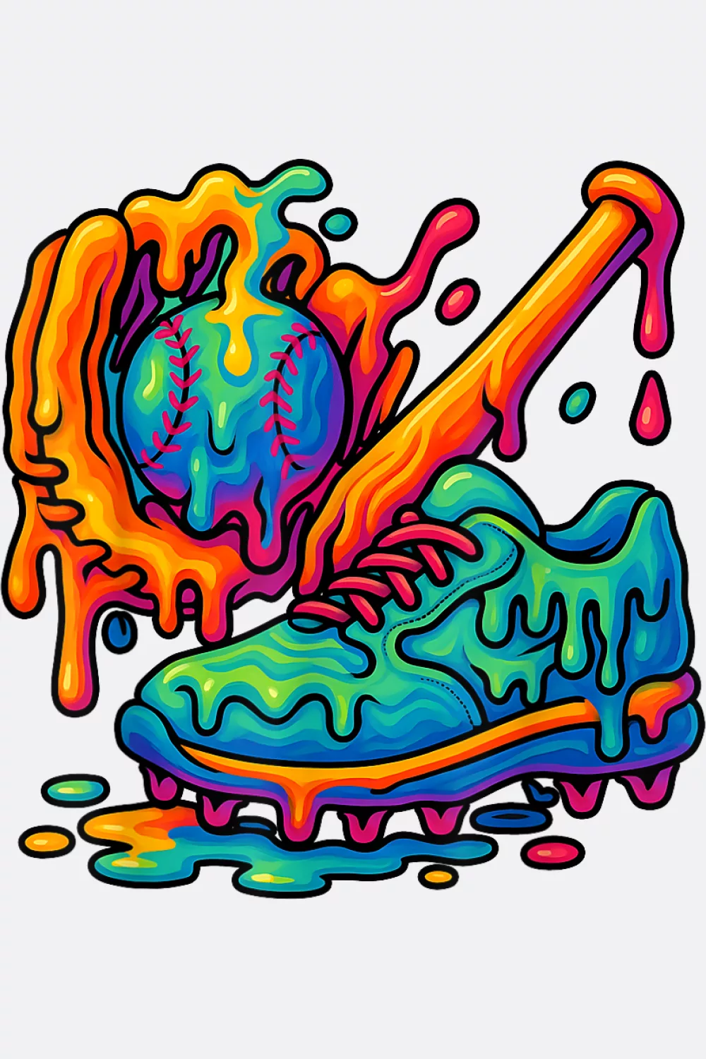 Melting baseball scoop on plate