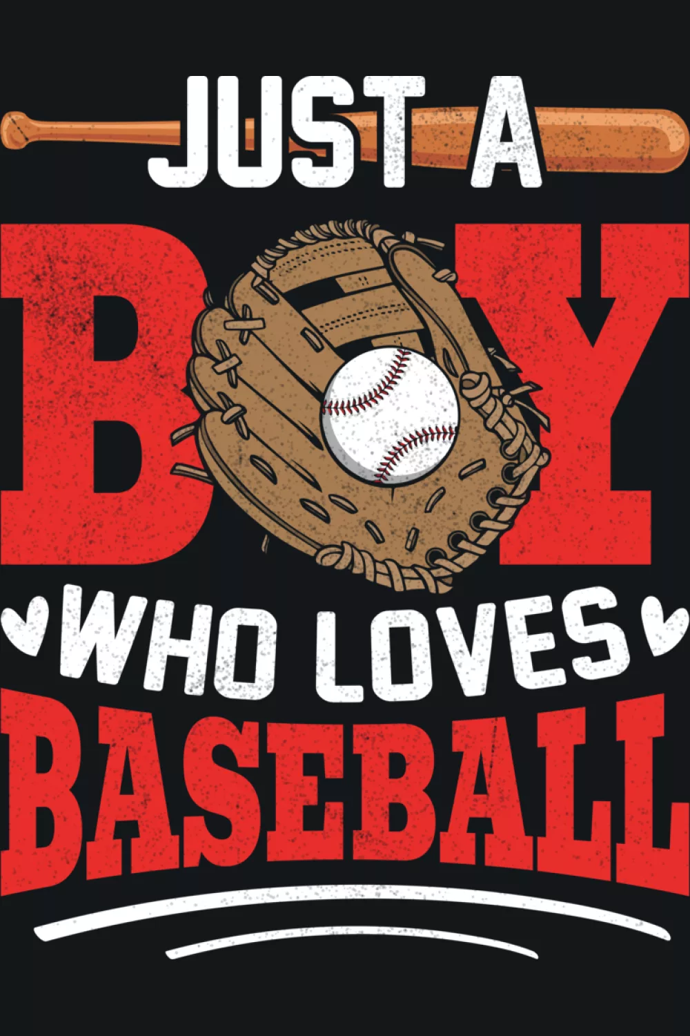 Bold lettering design centered around baseball love