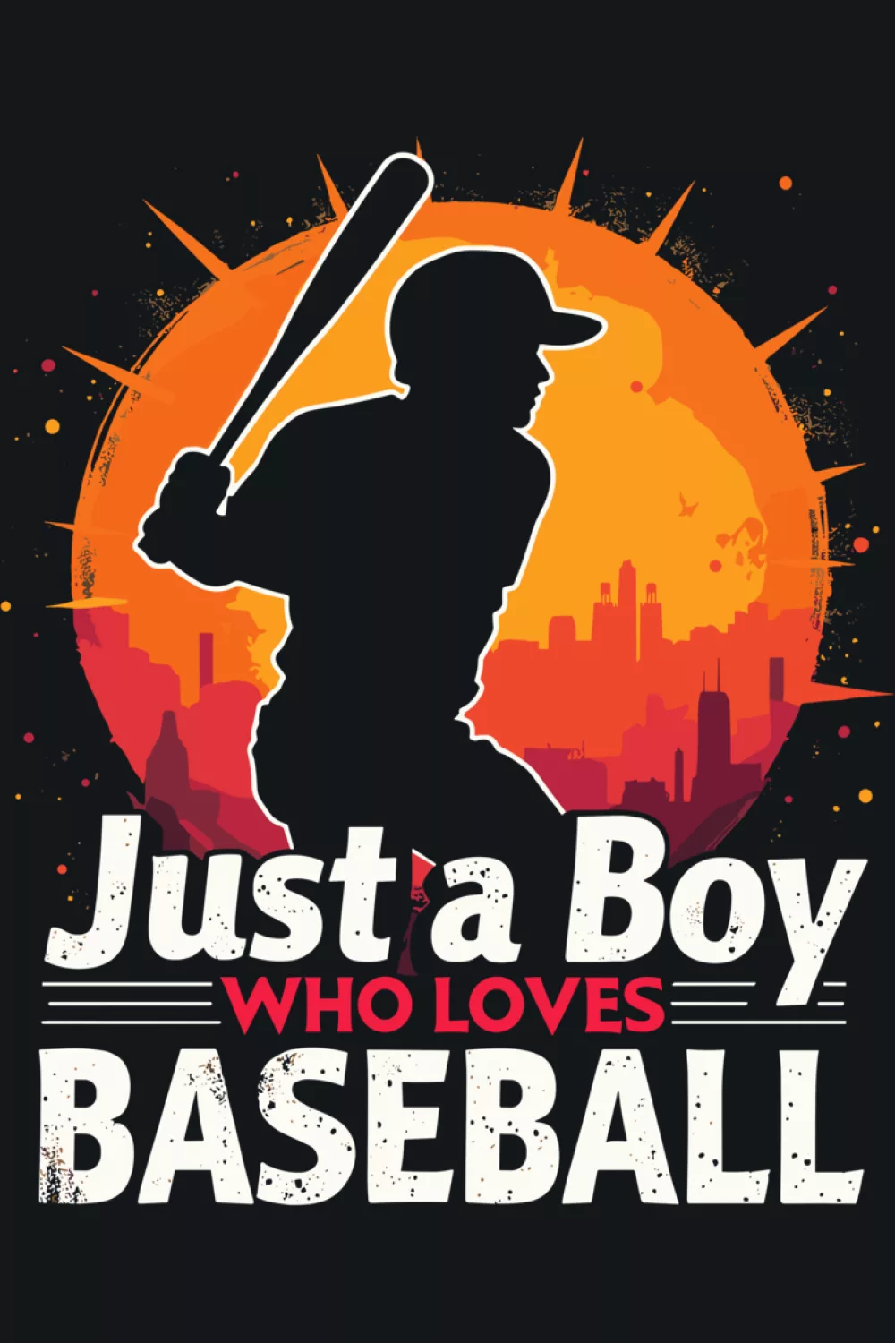 Simple baseball art designed especially for boys