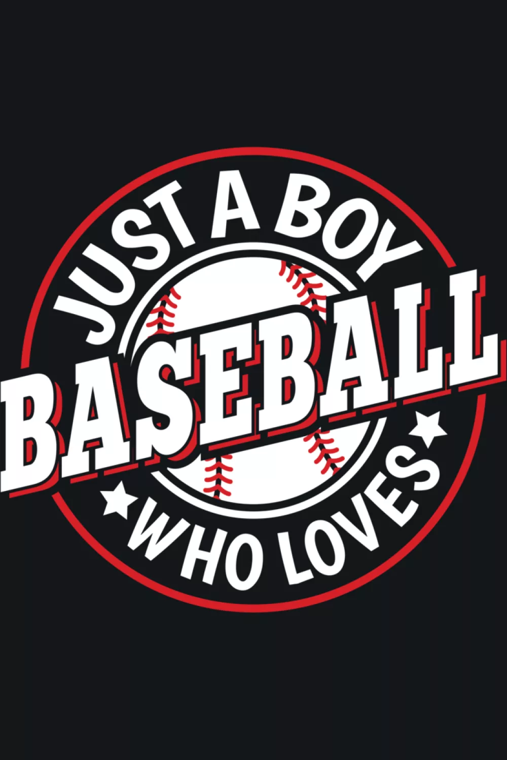 Youth baseball player badge with playful styling.