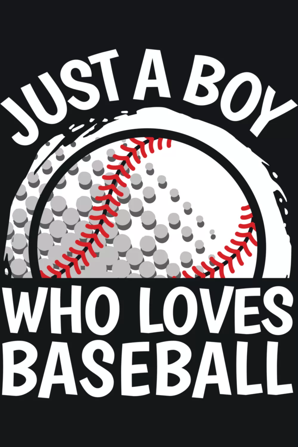 Funny baseball lover badge with playful text and ball icon.