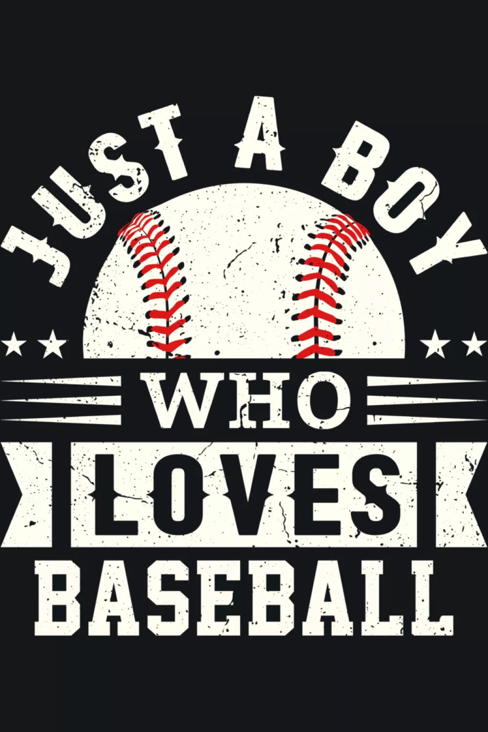 Sports fan baseball badge with clean layout.