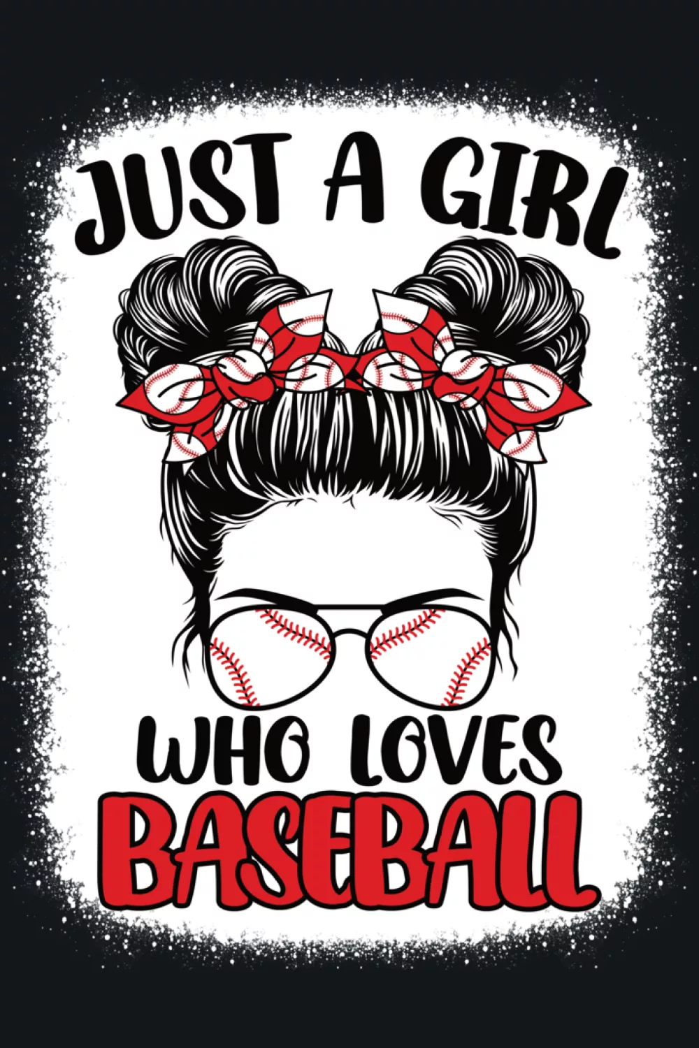 Baseball player girls artwork with joyful pose