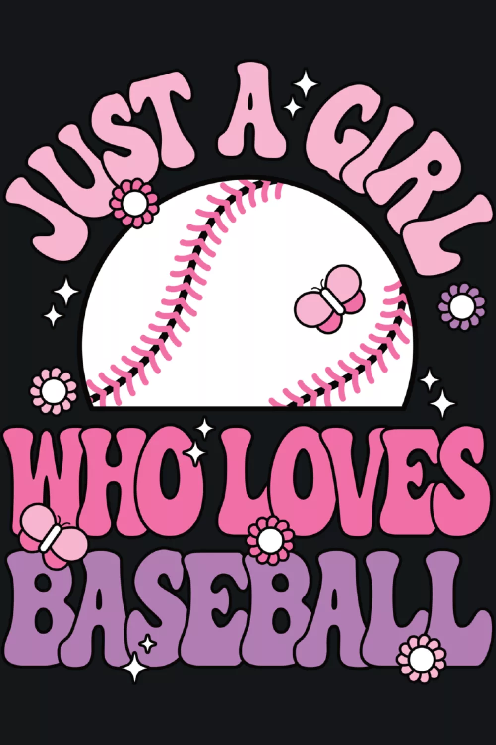 Groovy baseball lover design with relaxed retro mood