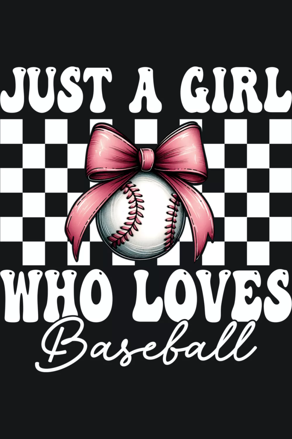Coquette inspired baseball layout with sweet lettering