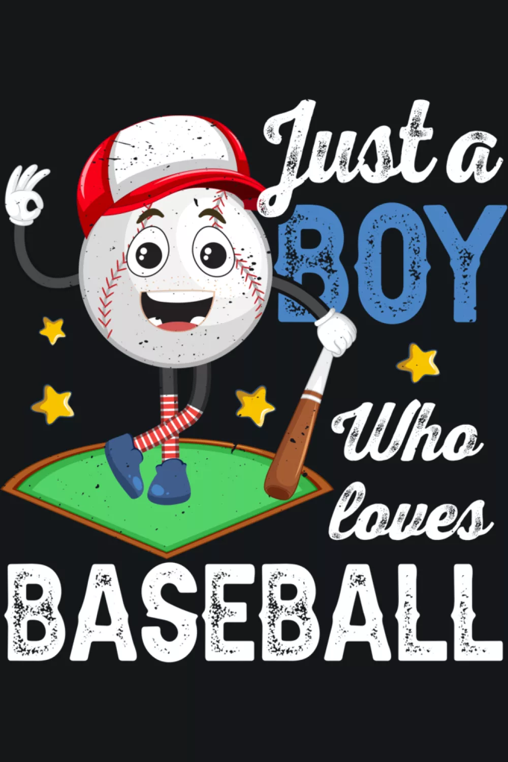 Lighthearted meme style baseball graphic for boys
