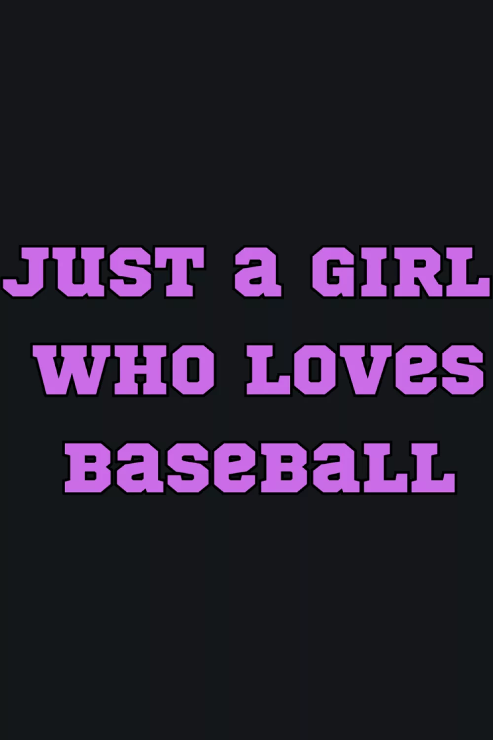 Minimal girl baseball design with clean lines
