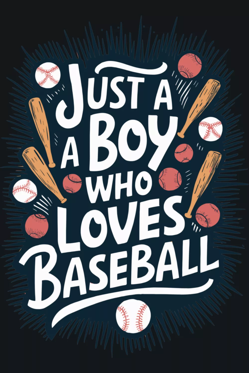 Classic baseball text layout with balanced composition