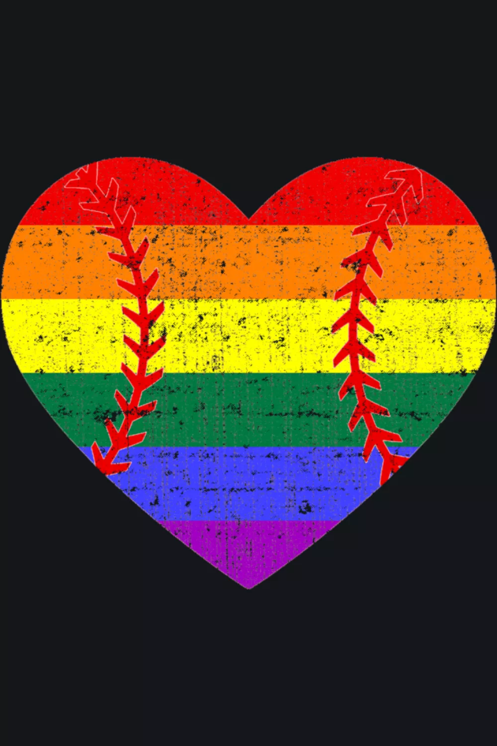 41+ Love Baseball Heart Shirt Design Ideas for Game Day and Valentines Day 74 LGBT pride baseball heart with softball love theme for inclusive fan outfits.