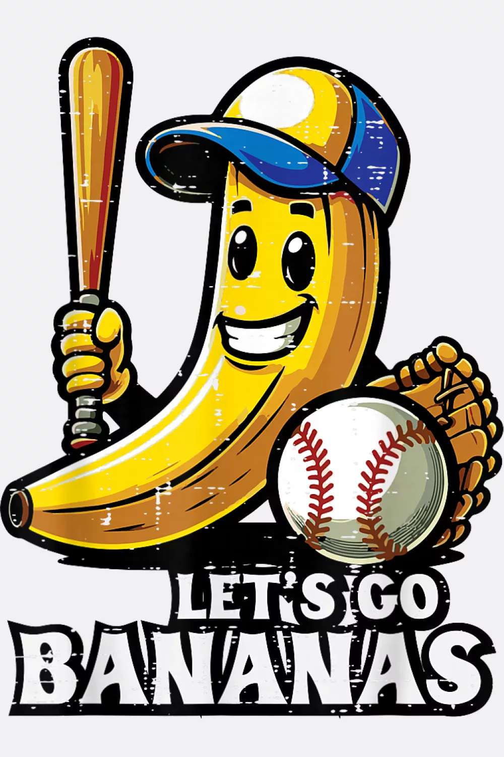 Let's Go Banana simple mascot graphic