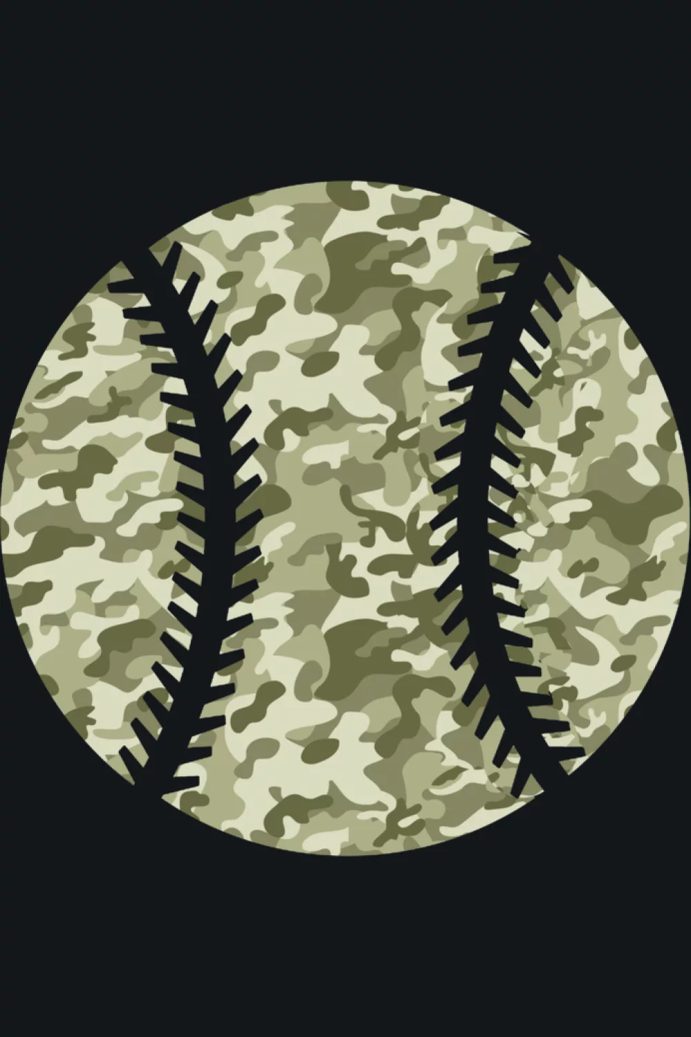 Light green camo baseball with soft pastel feel