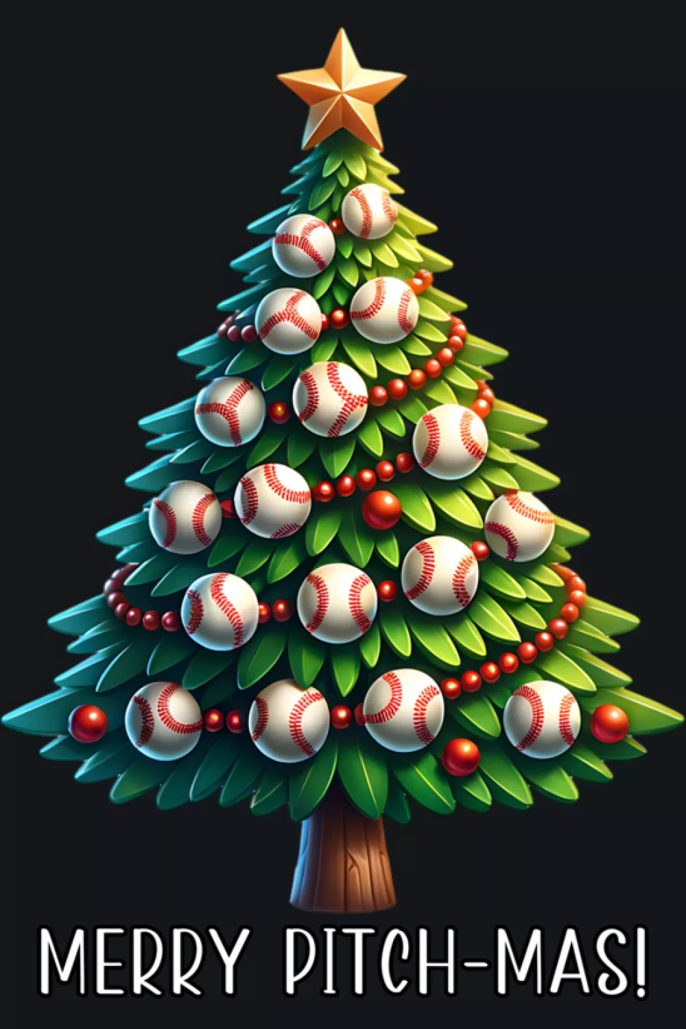 Tree wrapped around a playful pitch themed slogan.