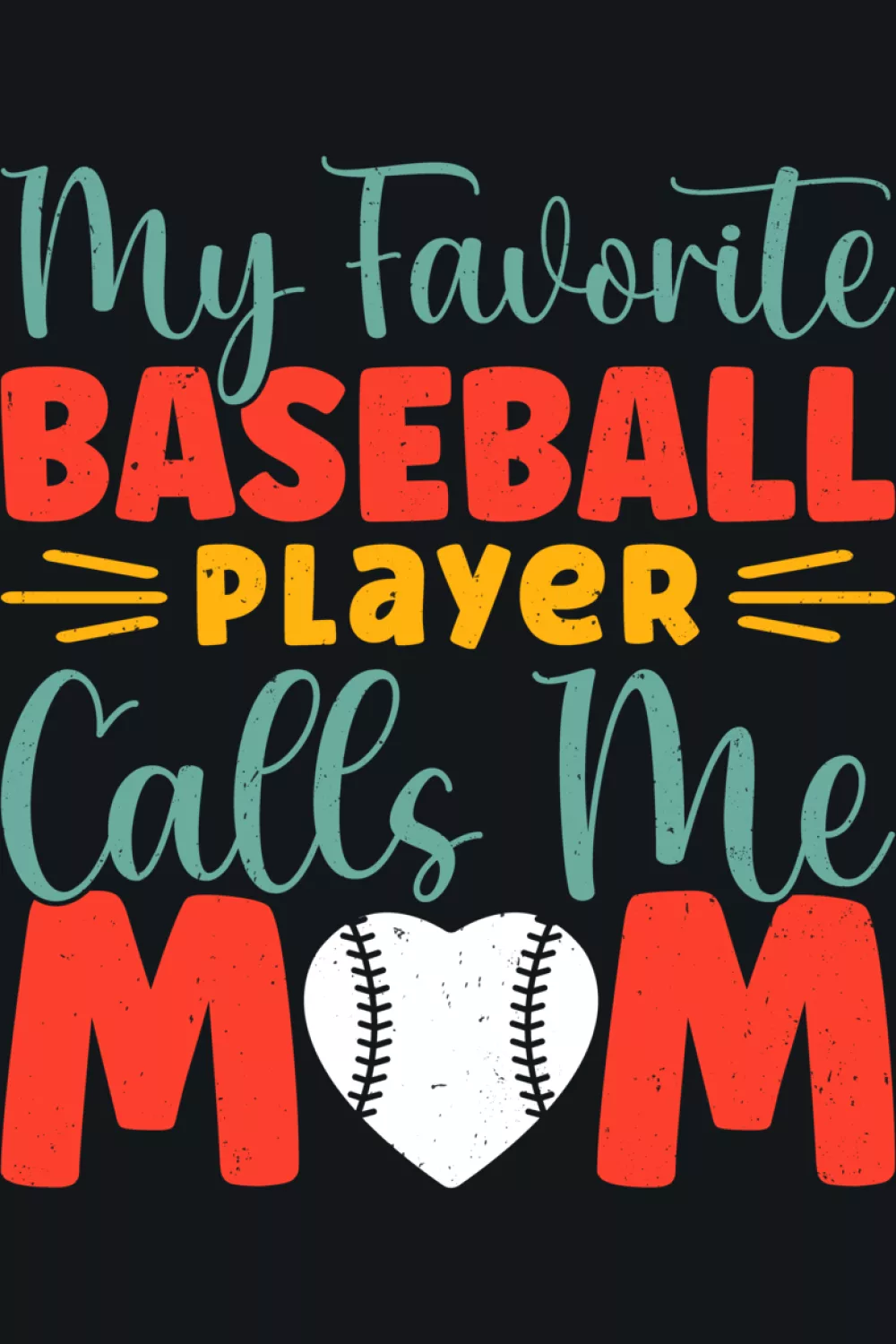 Rounded wording stacked neatly above a stitched baseball.