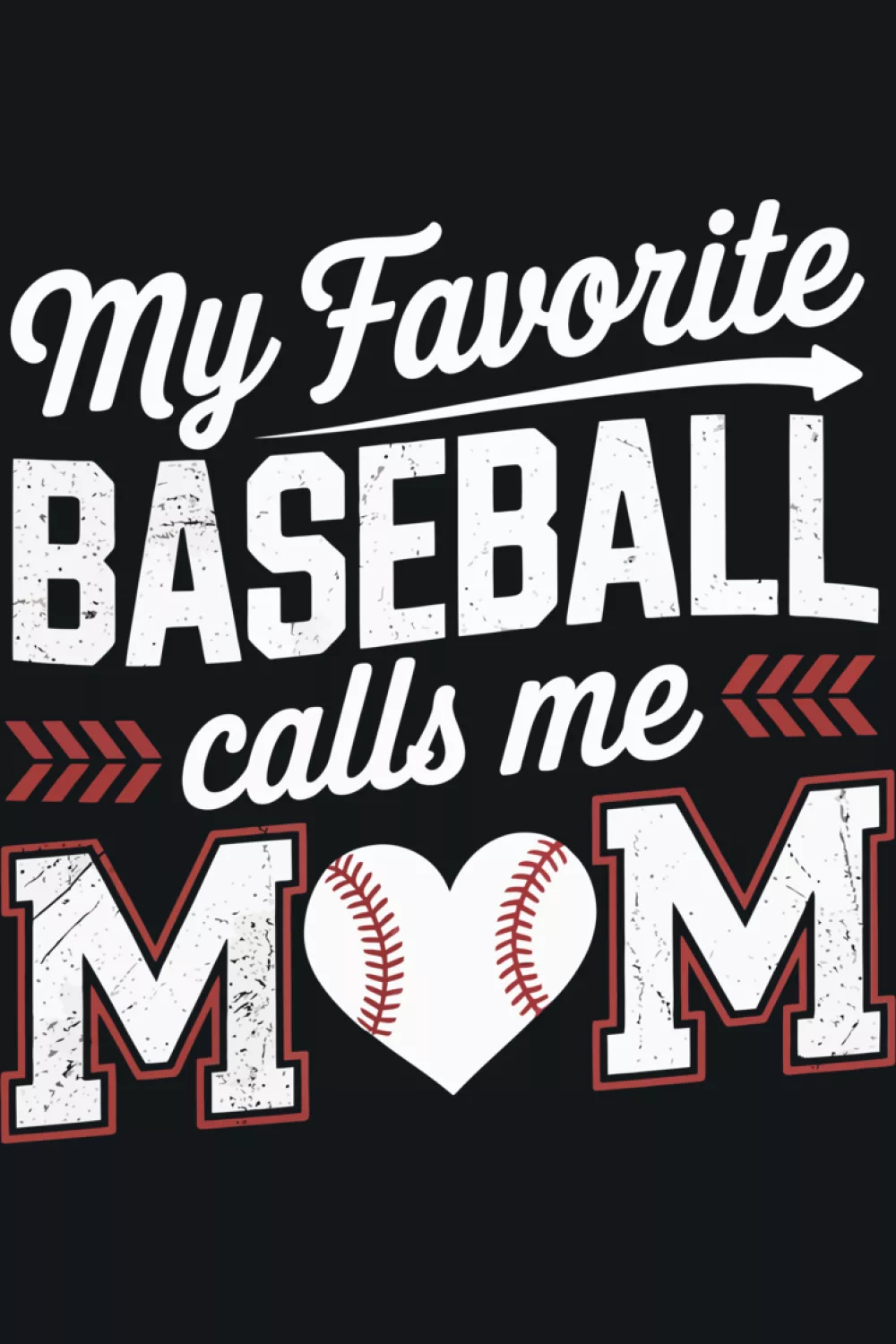 Compact baseball mom phrase with tight spacing for a bold block effect.