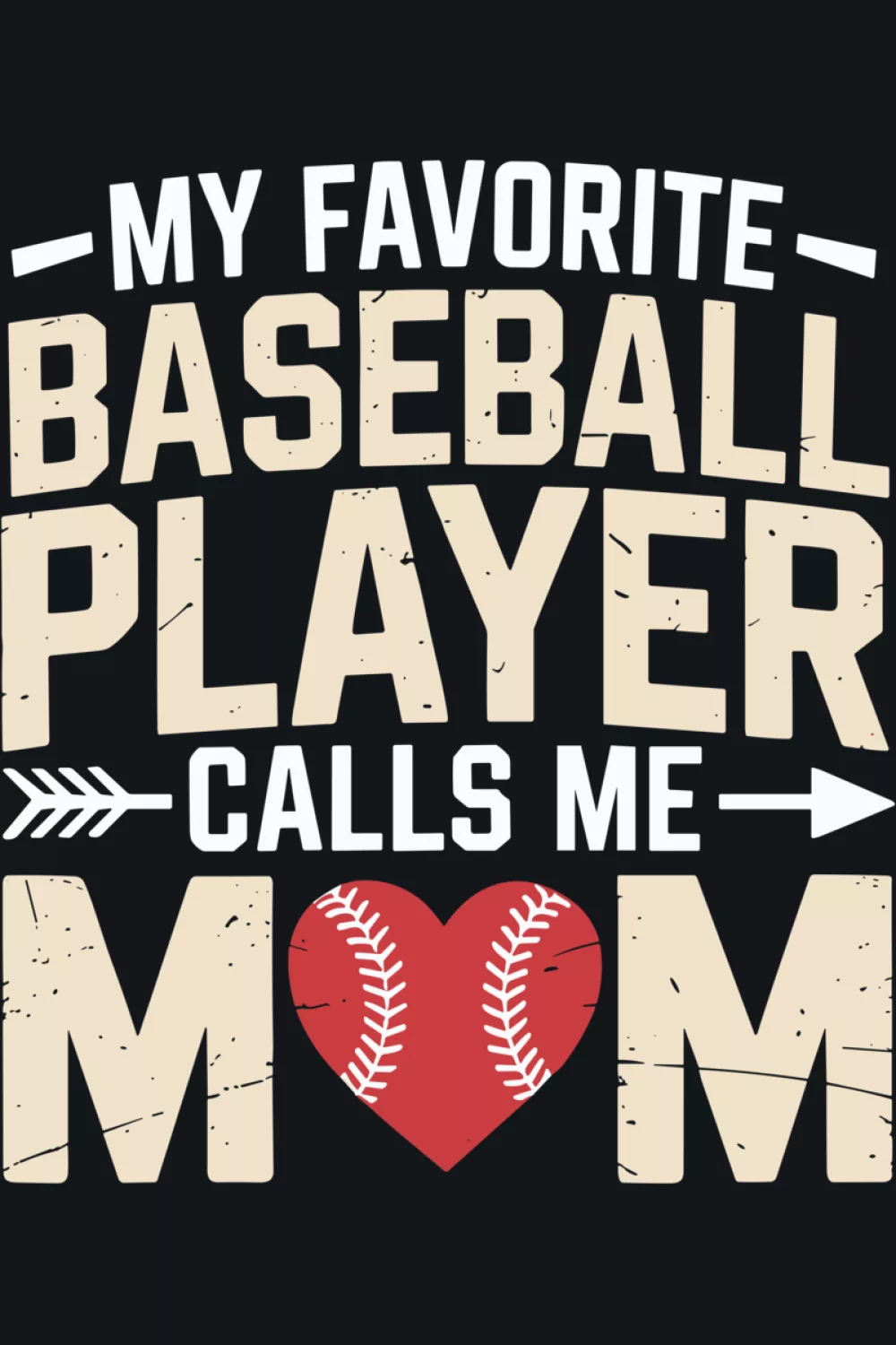 Baseball mama wording in a relaxed handwritten style.