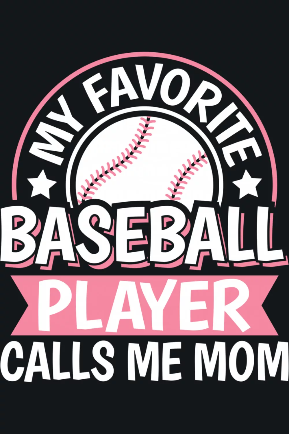 Baseball mom layout with a big ball and gentle red white blue highlights.