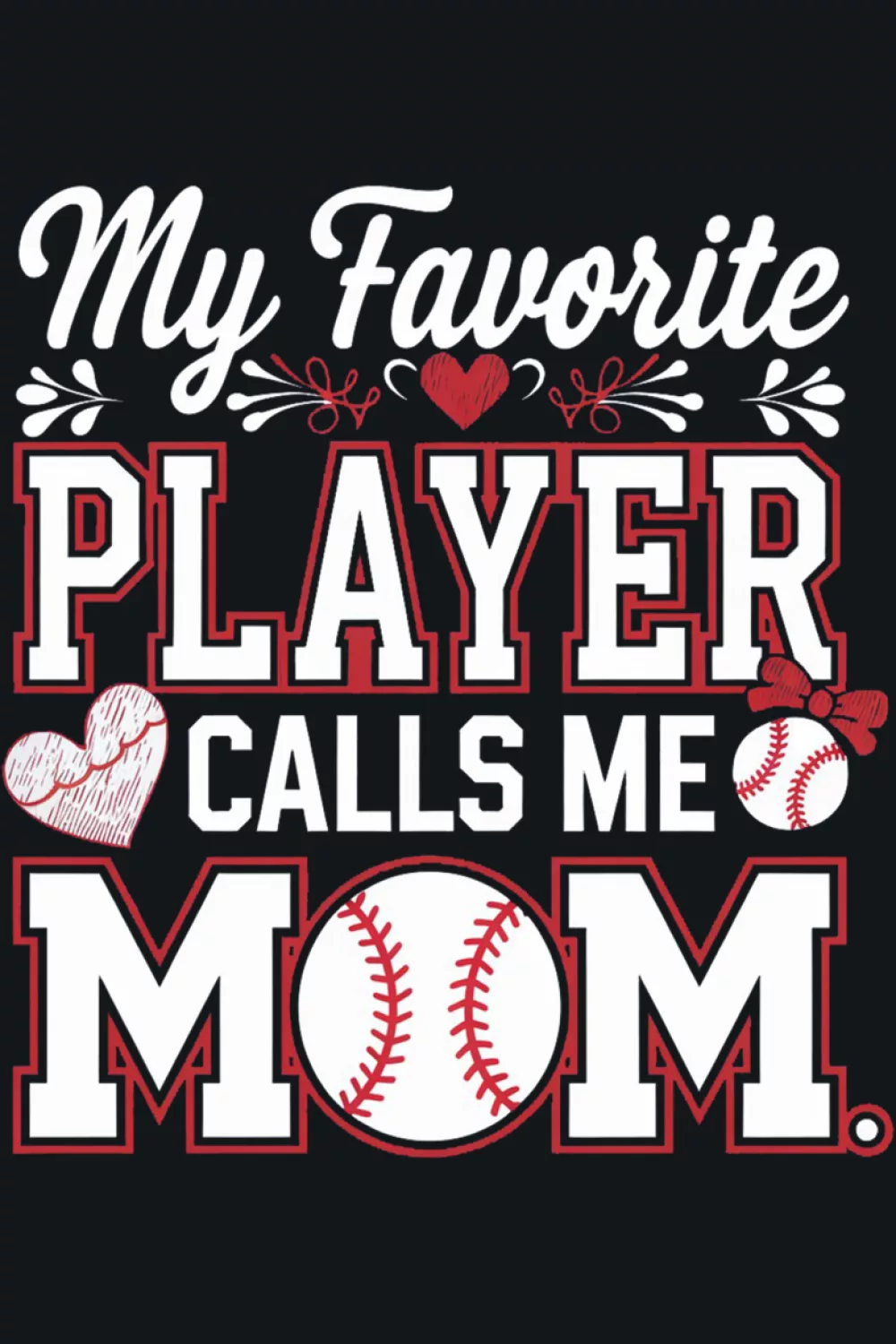 Cute baseball women layout with charming accents around the phrase.