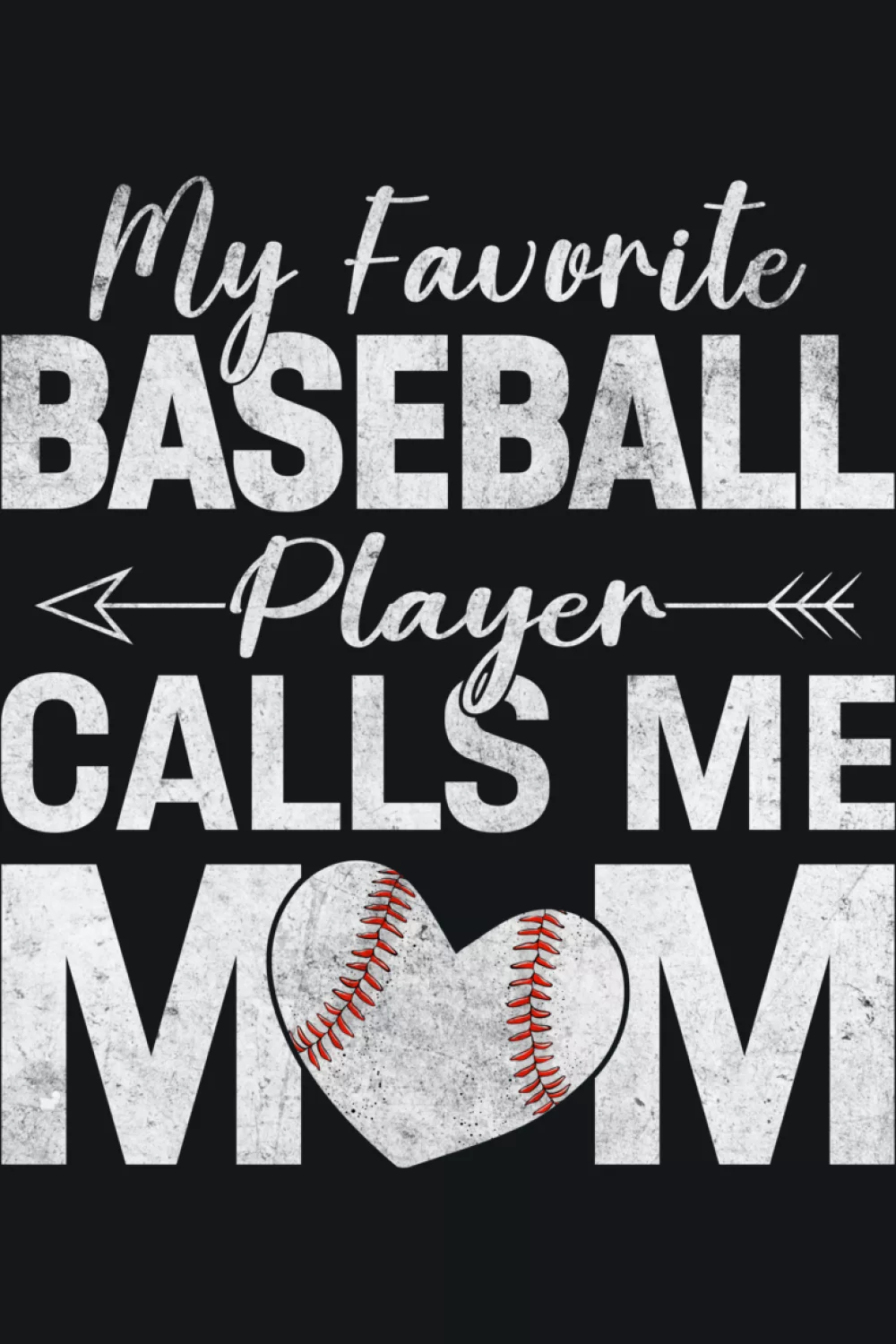 Women focused Mothers Day baseball mom phrase with a stylish graphic touch.
