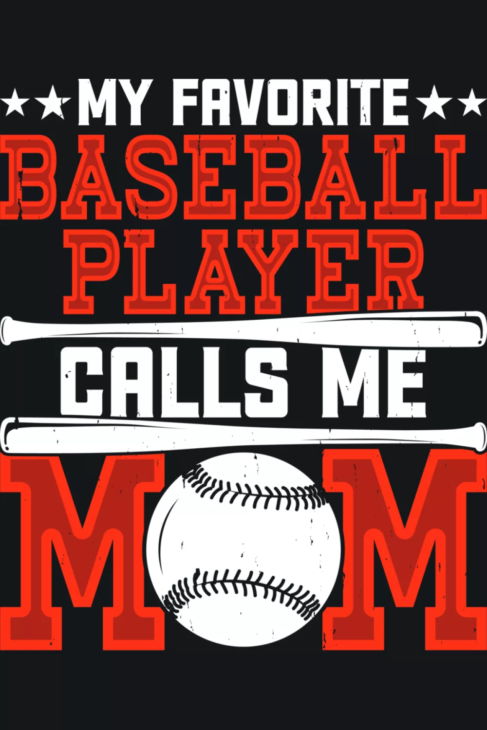 Sports themed Mothers Day baseball mom graphic with a strong patriotic palette.