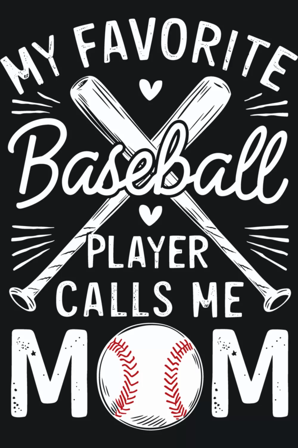 Support themed patriotic baseball mom slogan with a strong ball graphic.