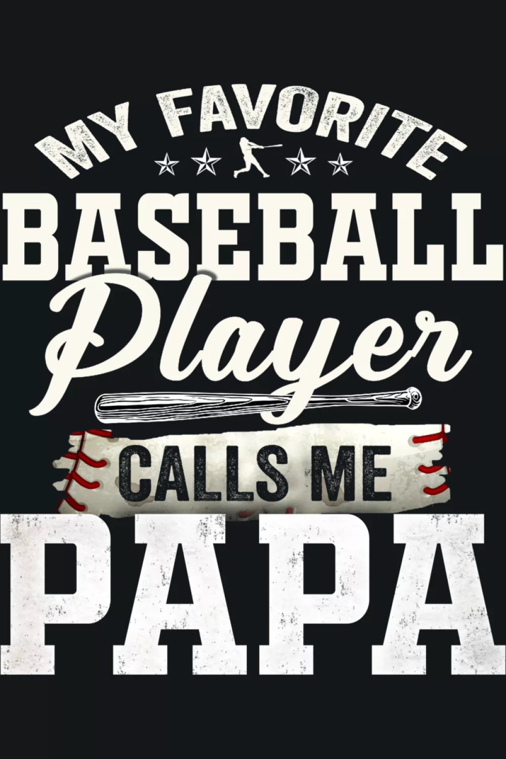 Sporty papa message with a simple badge feel that works for everyday outfits.
