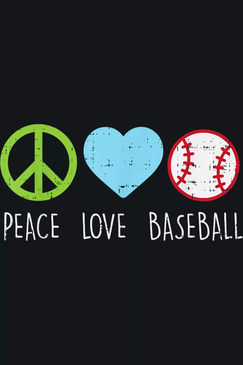 Peace and baseball artwork with a relaxed coach vibe