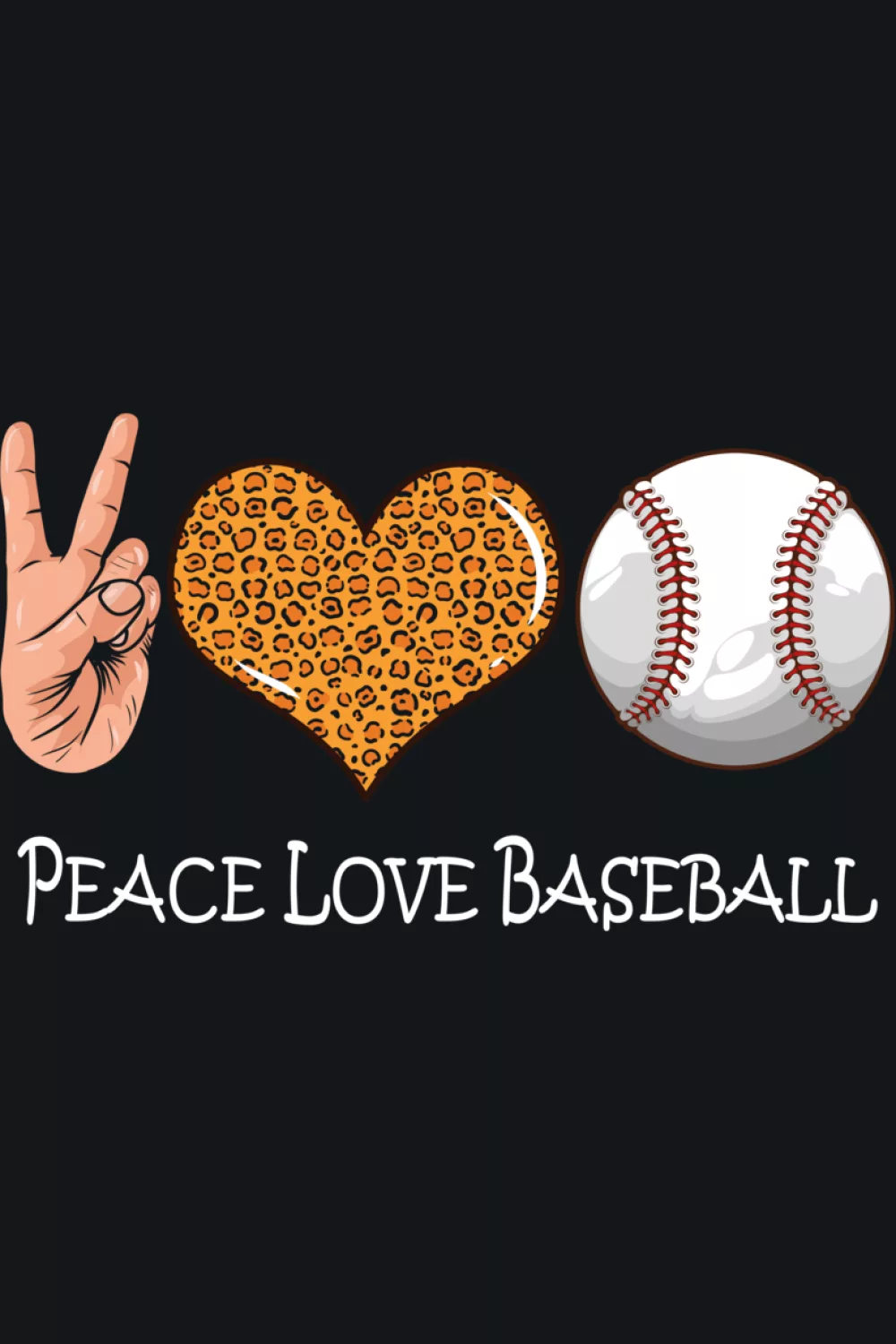 Cute peace and baseball icons with friendly shapes