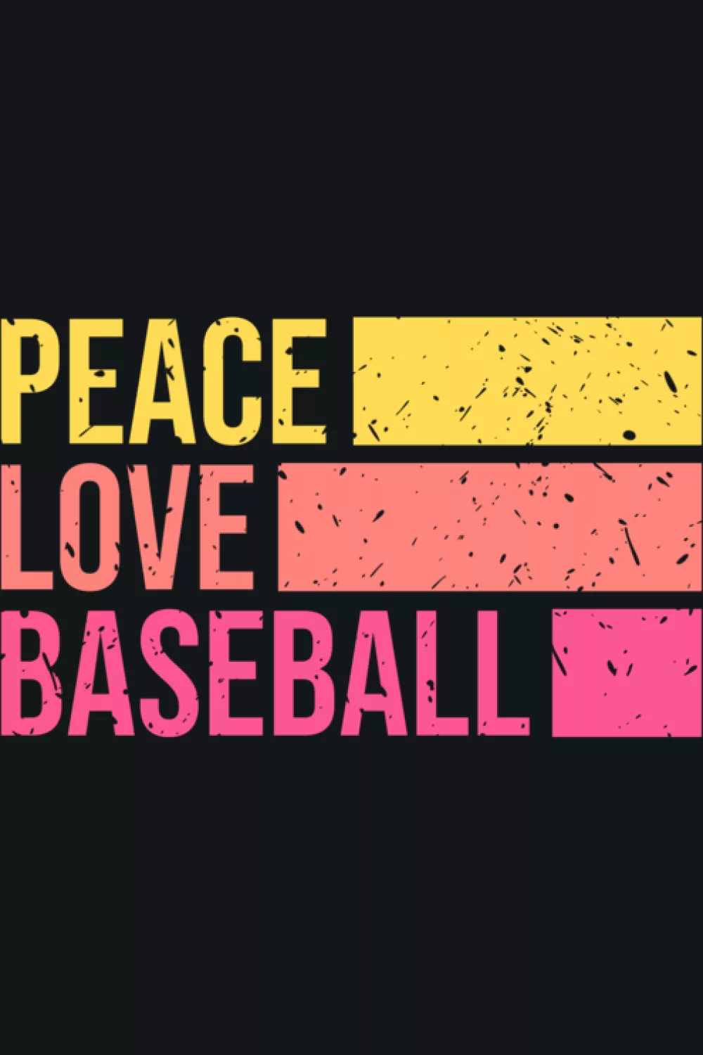 Retro peace and baseball art with home run flavor