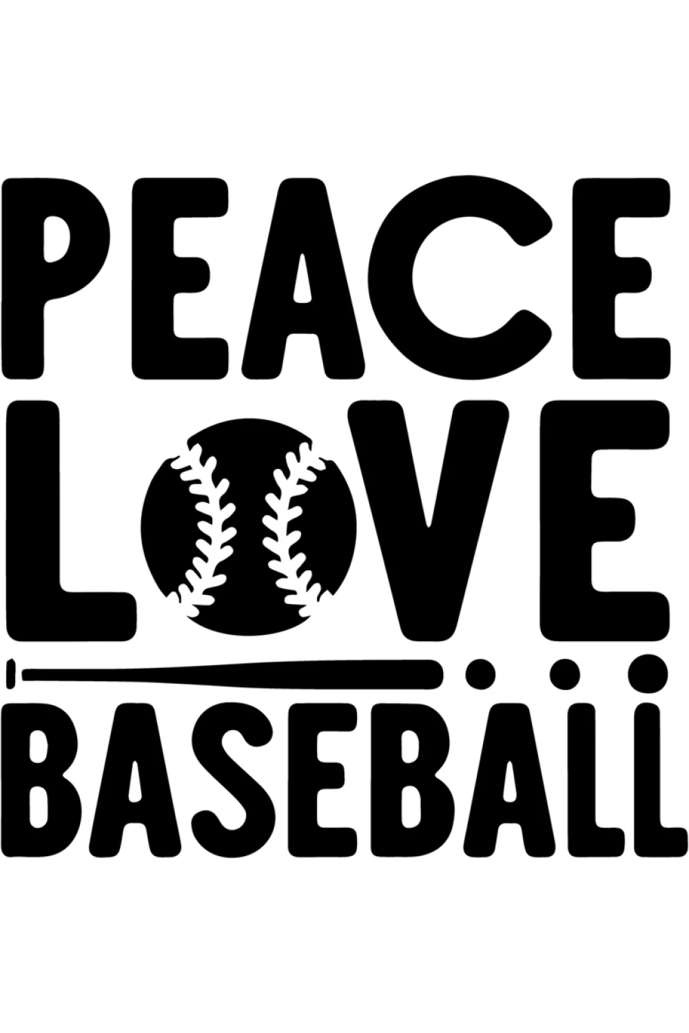 Another vintage inspired peace love baseball layout for young players