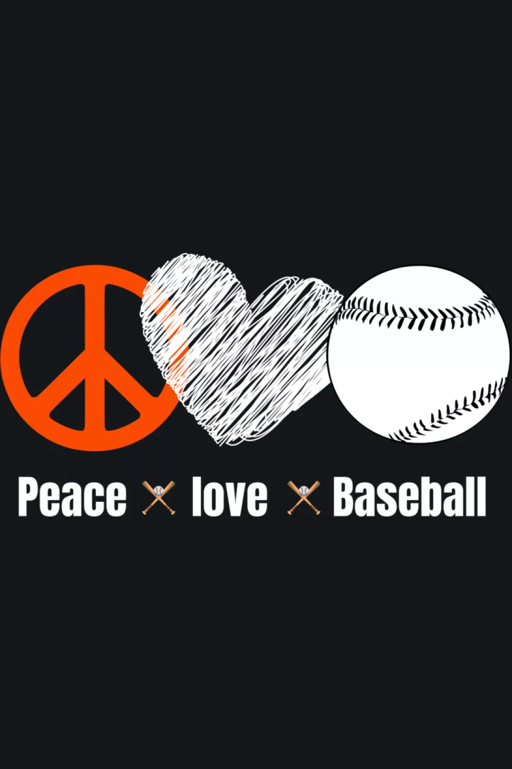 Neutral peace love baseball layout built for every age