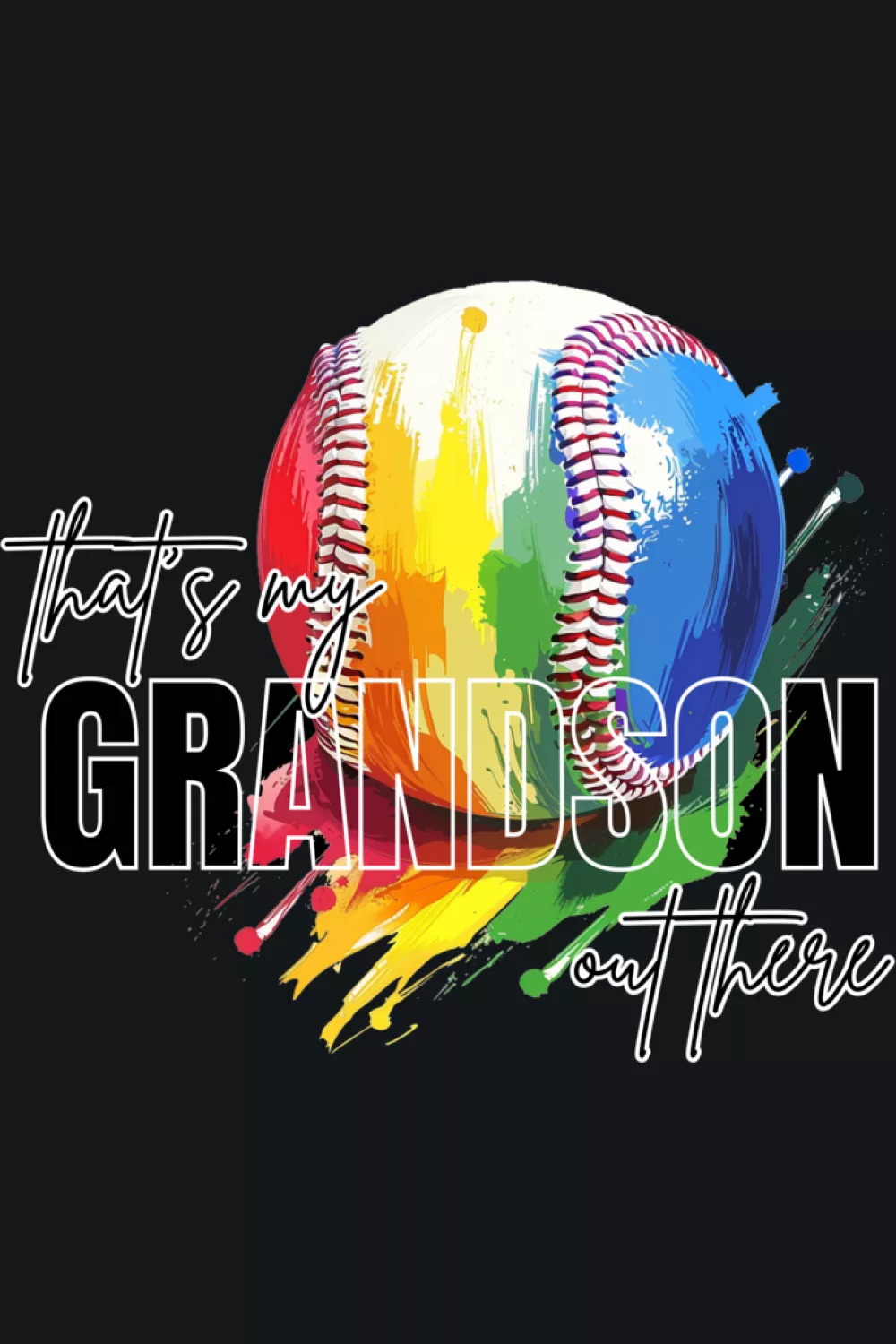 confident baseball grandma cheering outfit