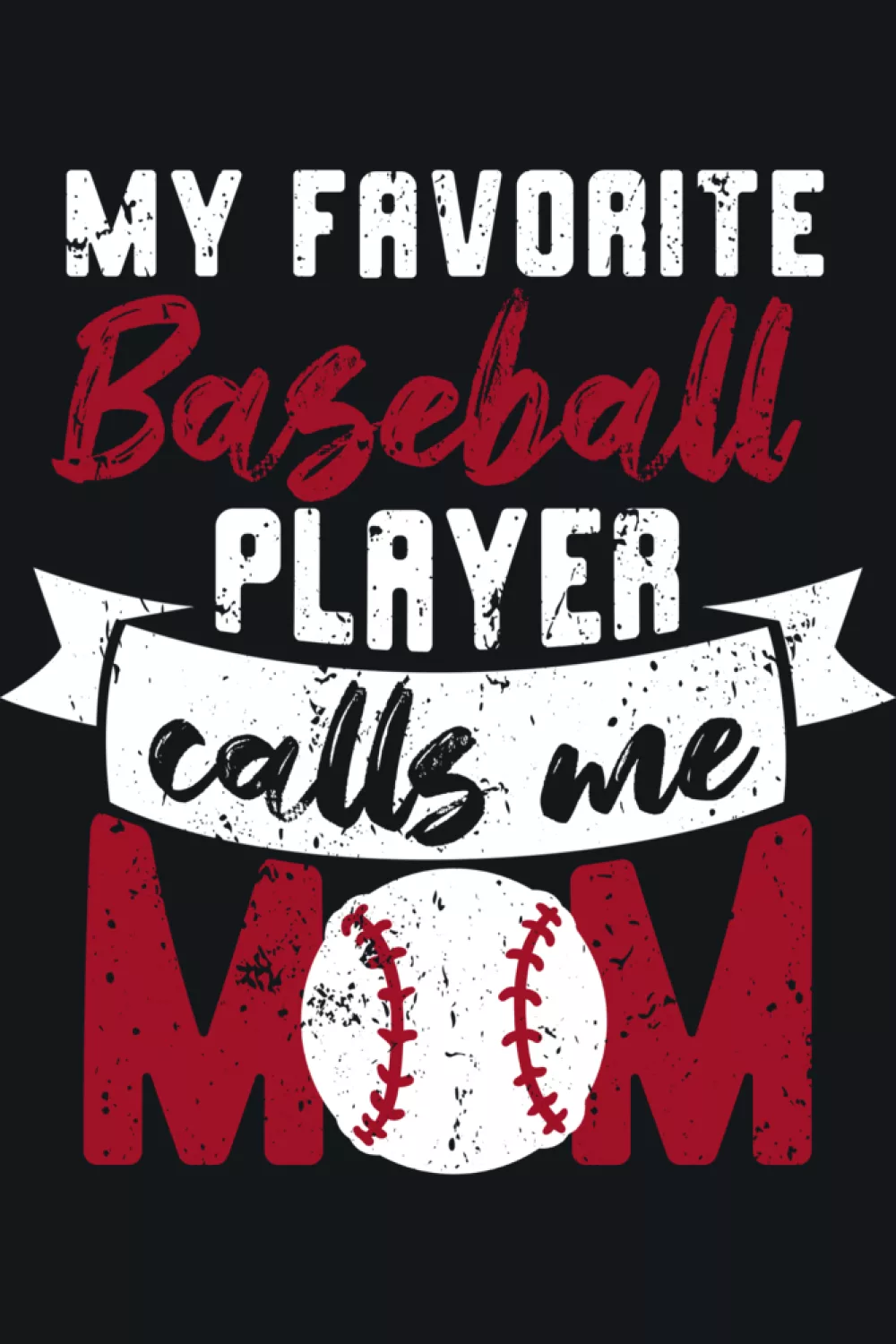 Proud Mothers Day wording framed with a strong baseball graphic for moms who love big bold art.