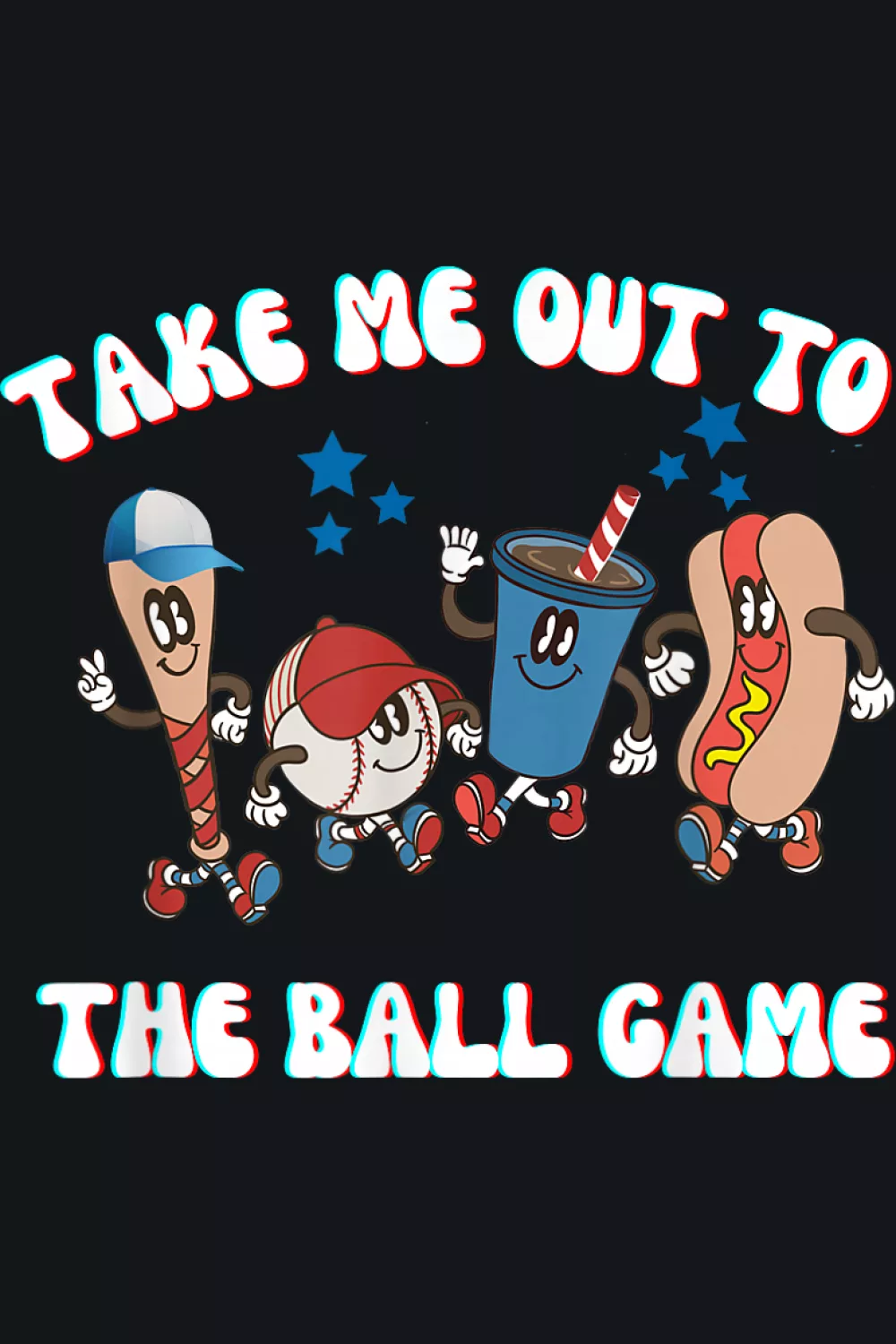 Hot dog and ballpark food energy with a fun retro mood that feels made for concession line smiles.