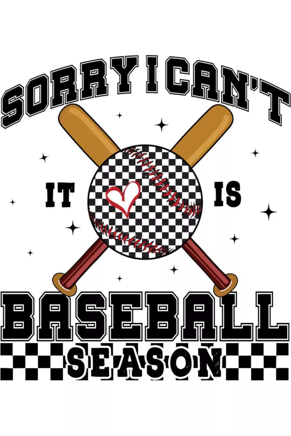 Checkered game day baseball season excuse for fans who like a sporty, energetic look.