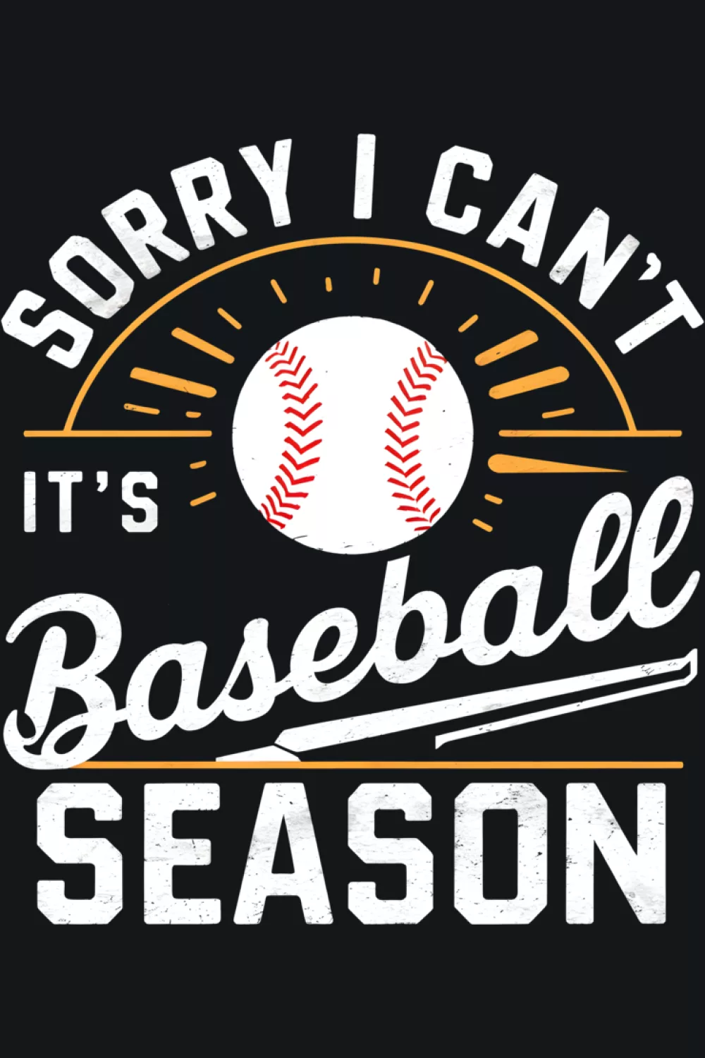 Throwback baseball season message with clean lettering for fans who prefer a straightforward statement.