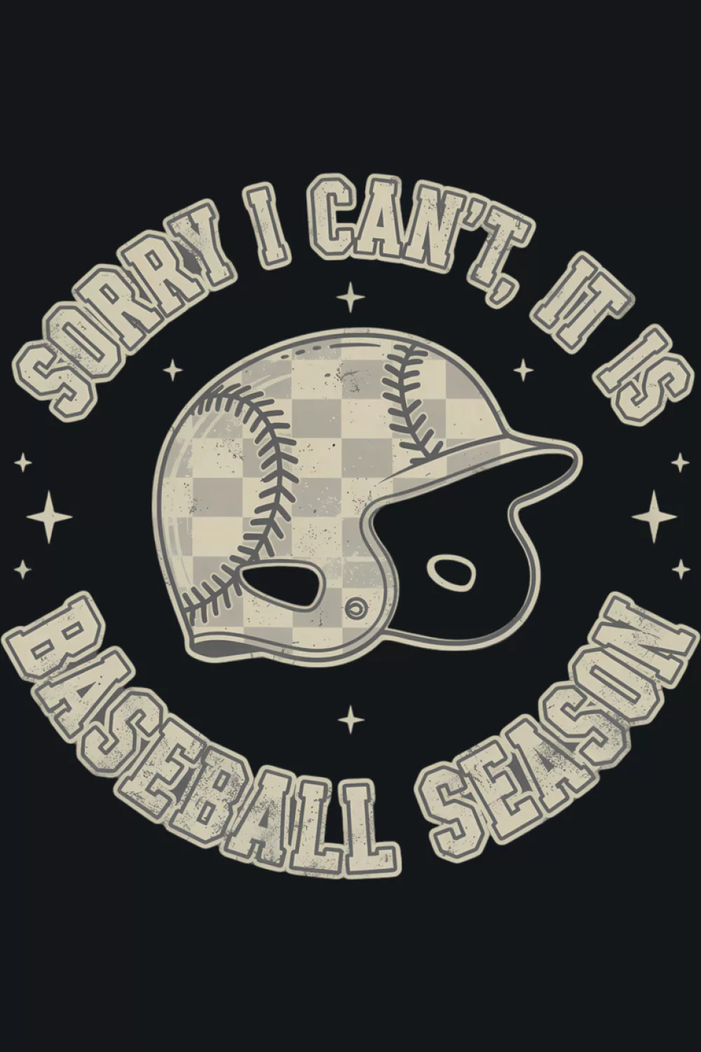 Retro sports mood with a playful baseball season excuse for fans who love classic gear vibes.