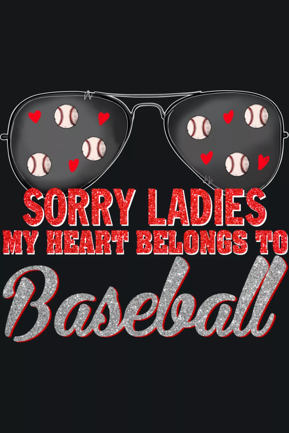 Sorry ladies my heart belongs to baseball boy Valentine shirt idea with playful sports styling for kids.