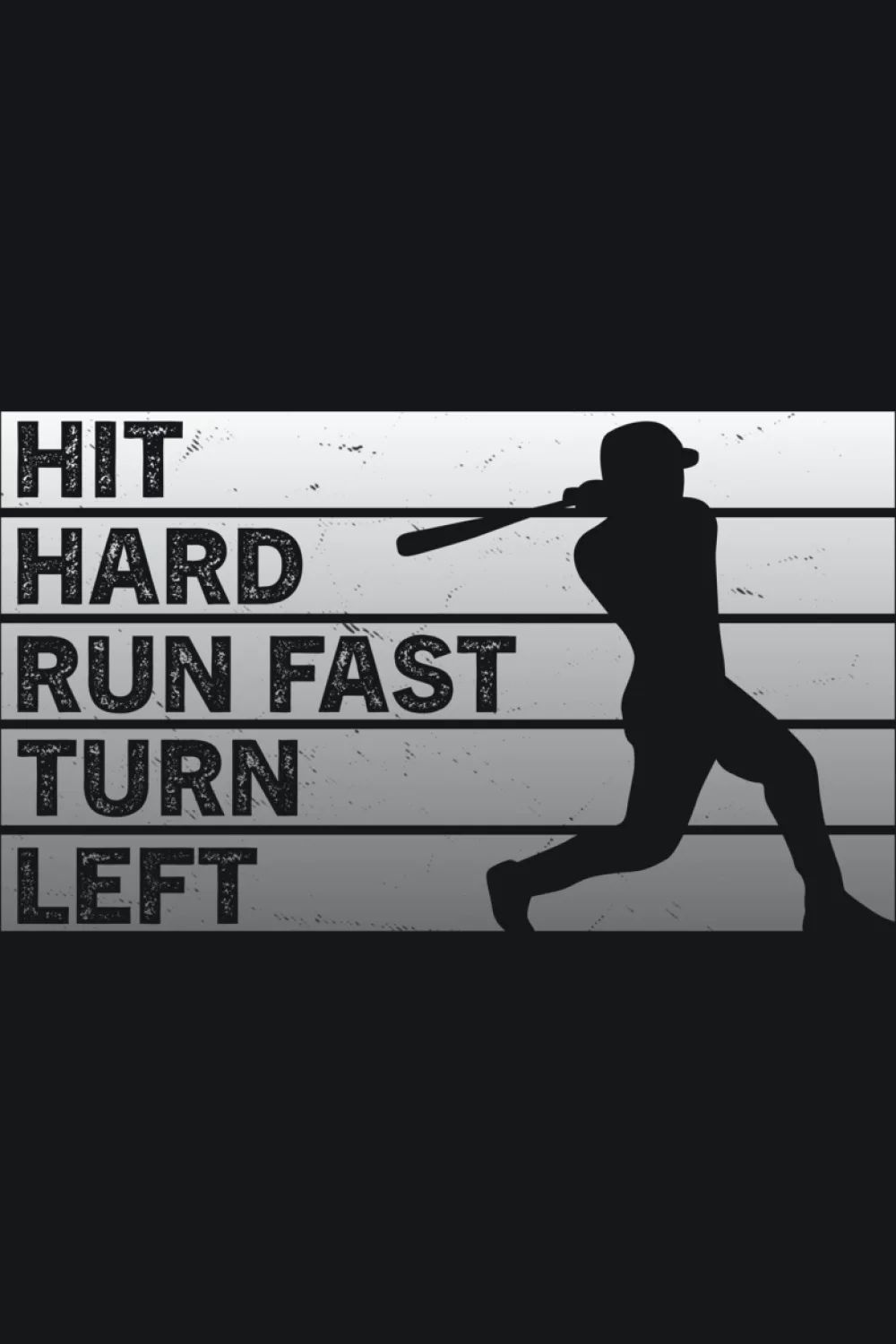 Funny sports quote arrangement with a baseball accent that leans into the punchline.