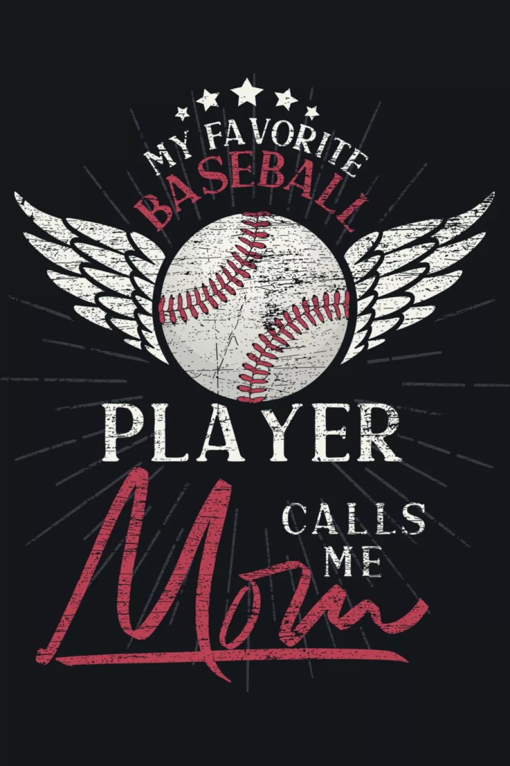 Sporty varsity style text with a clean baseball icon that looks at home in the stands.