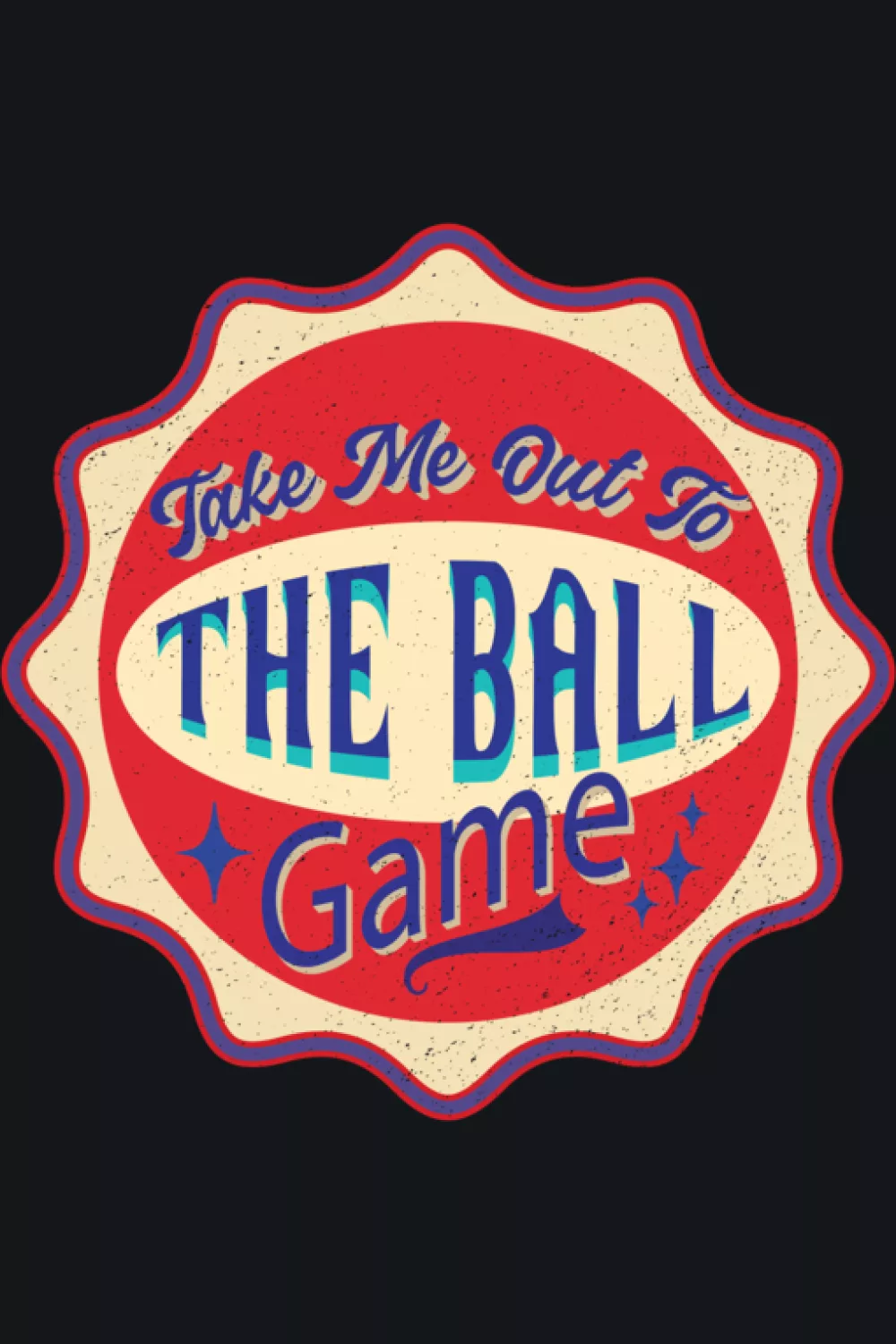 Funny ballpark line with a bright energy that works for casual outings and last minute tickets.