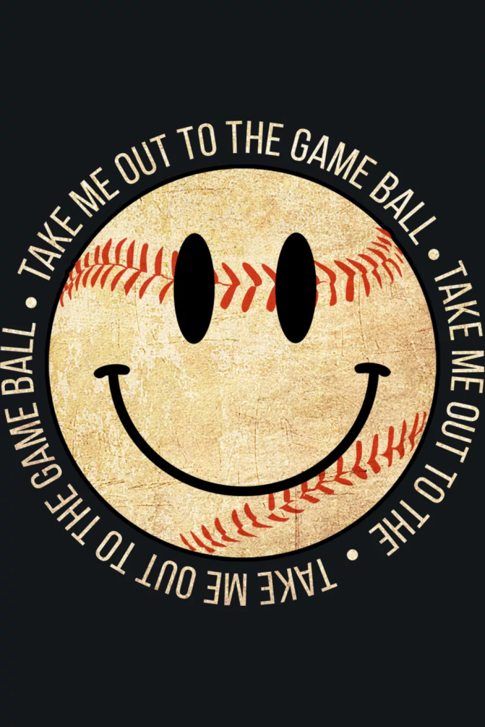 Smiley ballpark vibe that keeps the mood upbeat for sunny day games and friend group photos.
