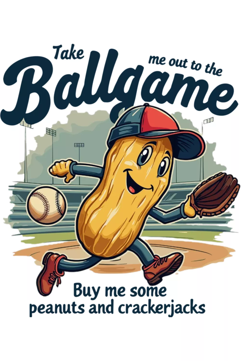 Funny ballgame phrase style with a playful edge that feels easy to wear for casual fans and regulars.