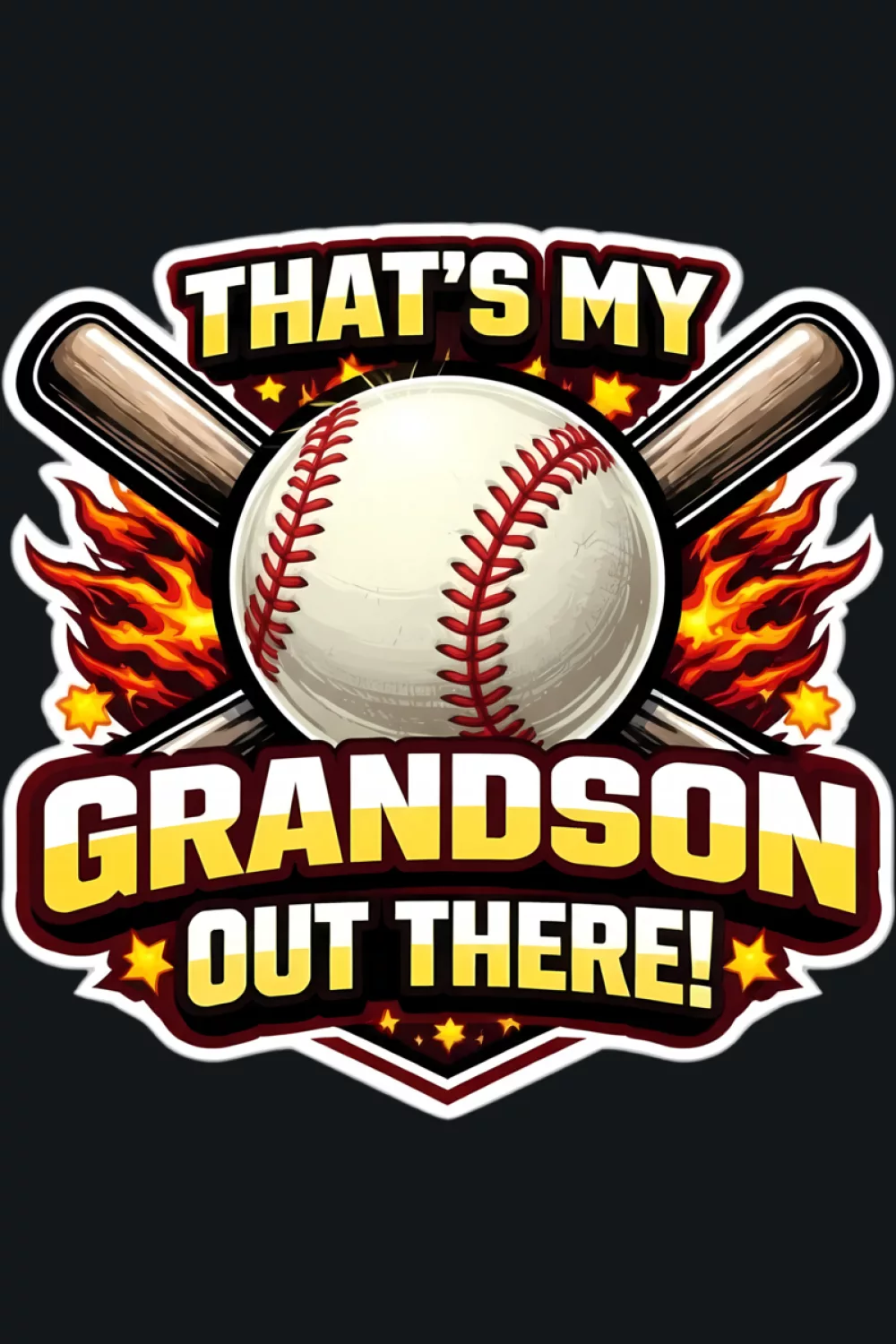 Grandfather and grandma baseball support style
