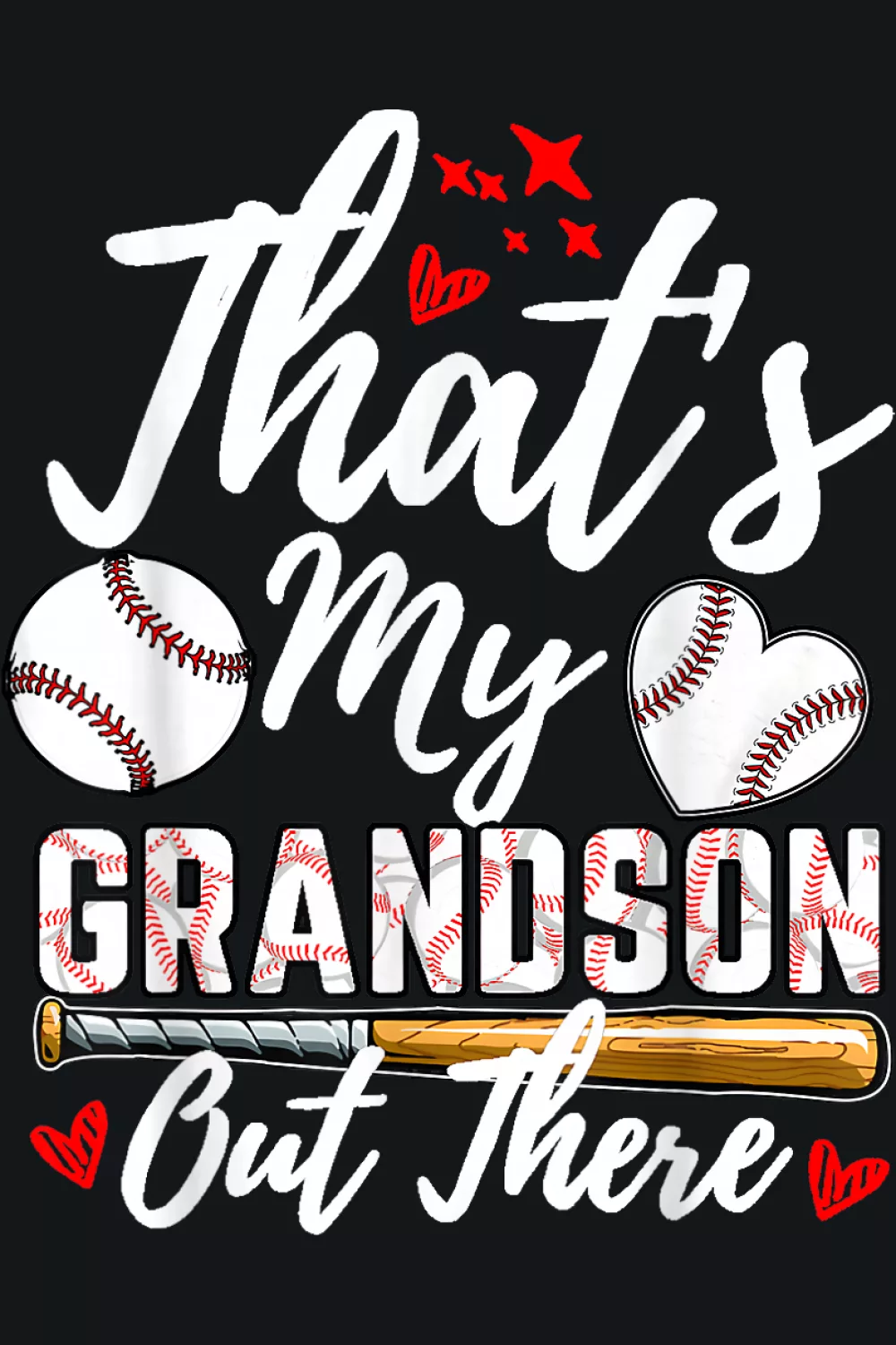 Supportive grandma baseball outfit for events