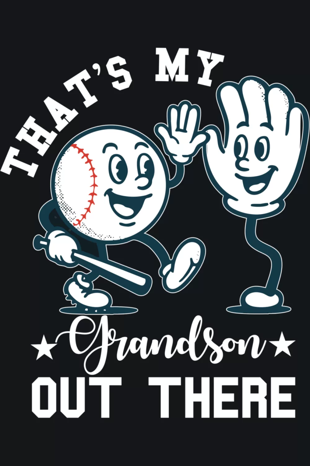 grandparents baseball cheering look