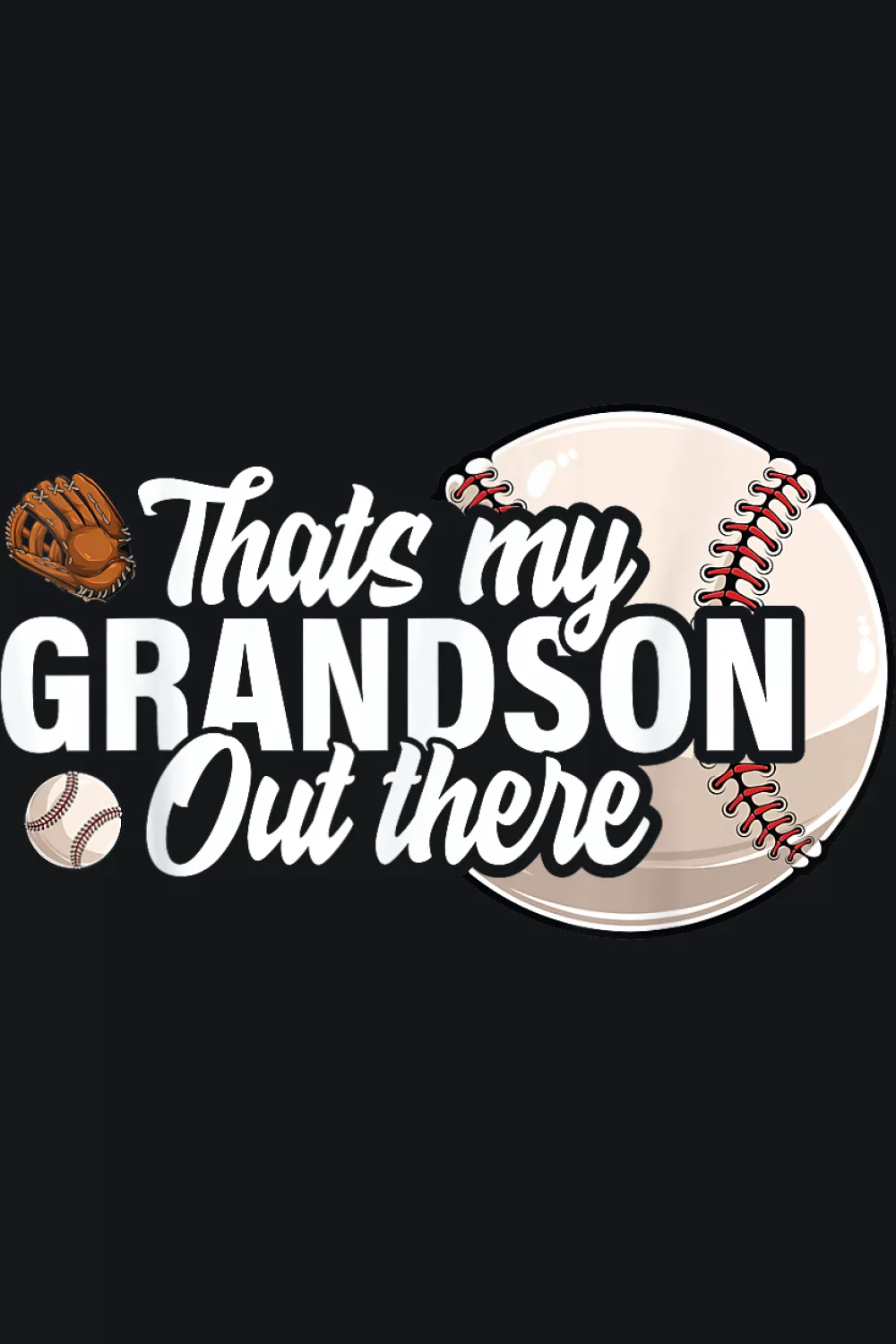 Matching grandparents baseball game style