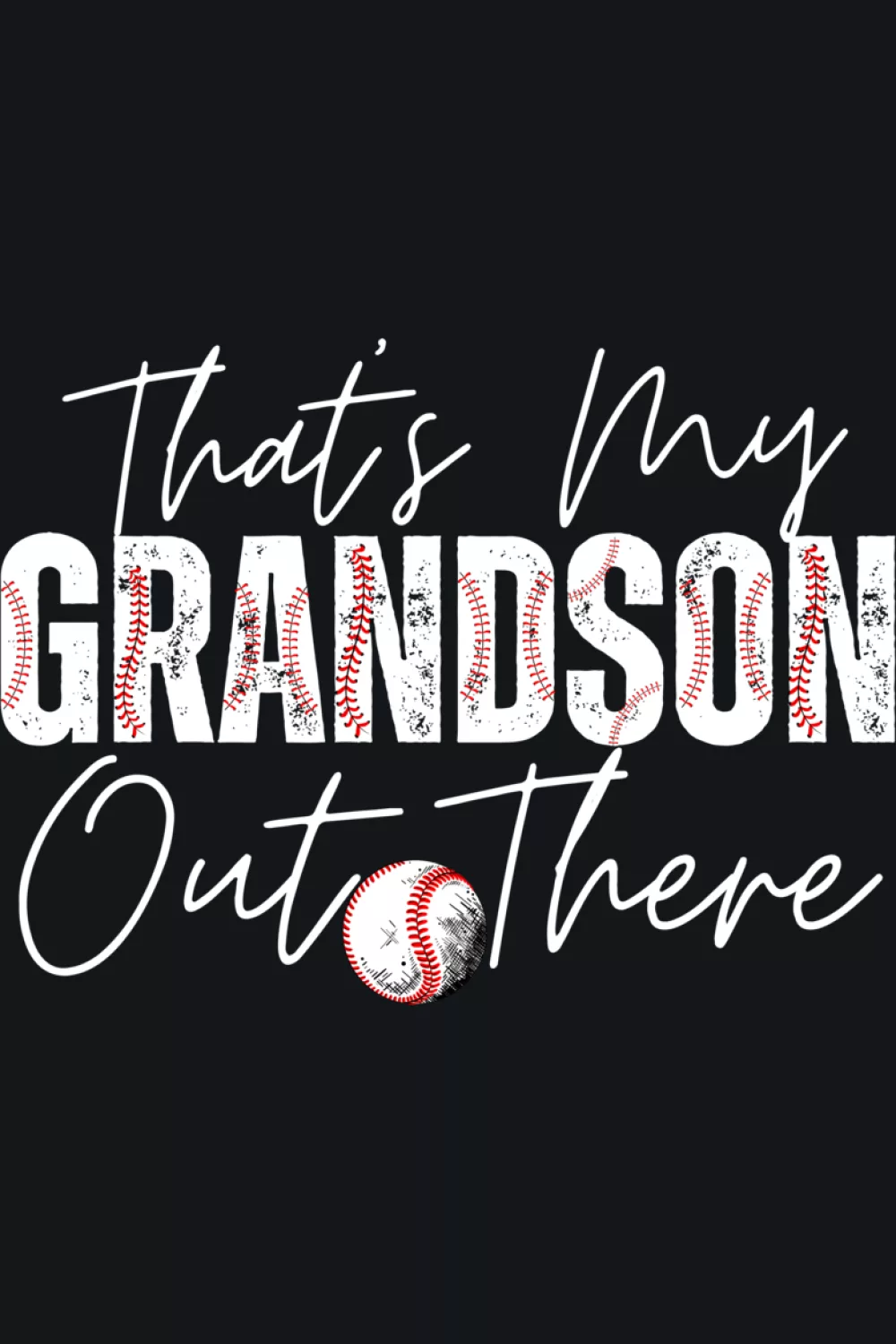 Casual baseball game day shirt for grandma